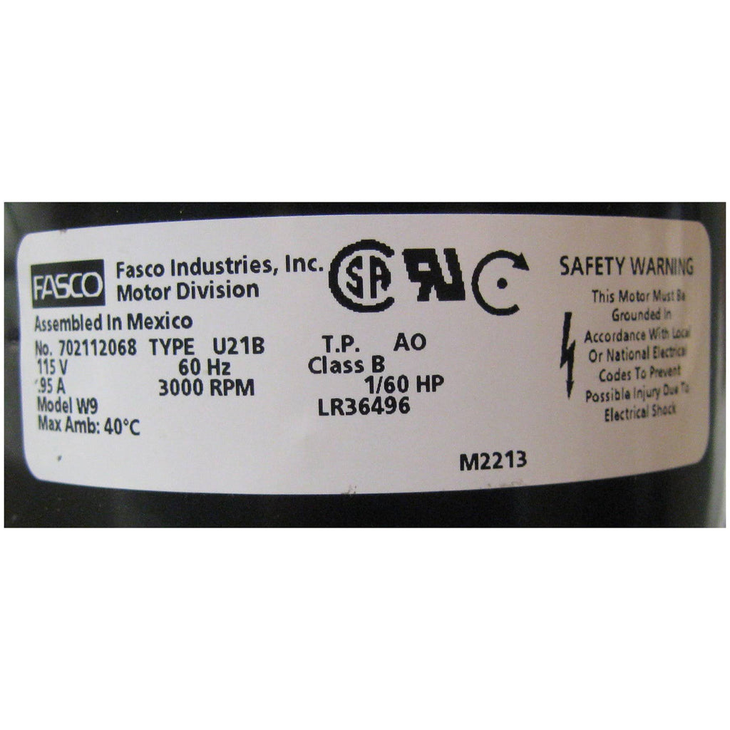 Water Heater Draft Inducer, 3000 RPM R649