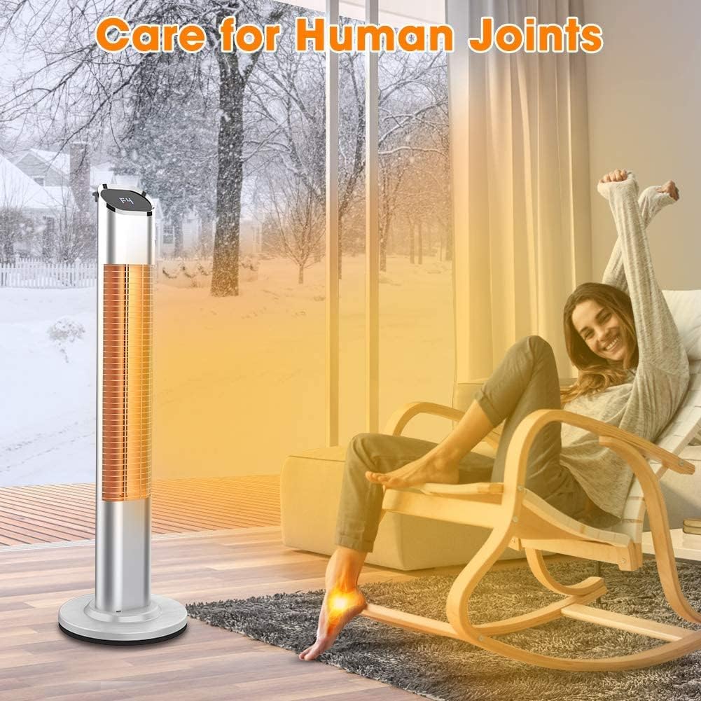 Electric Infrared Standing Patio Heater with Remote Control C532177