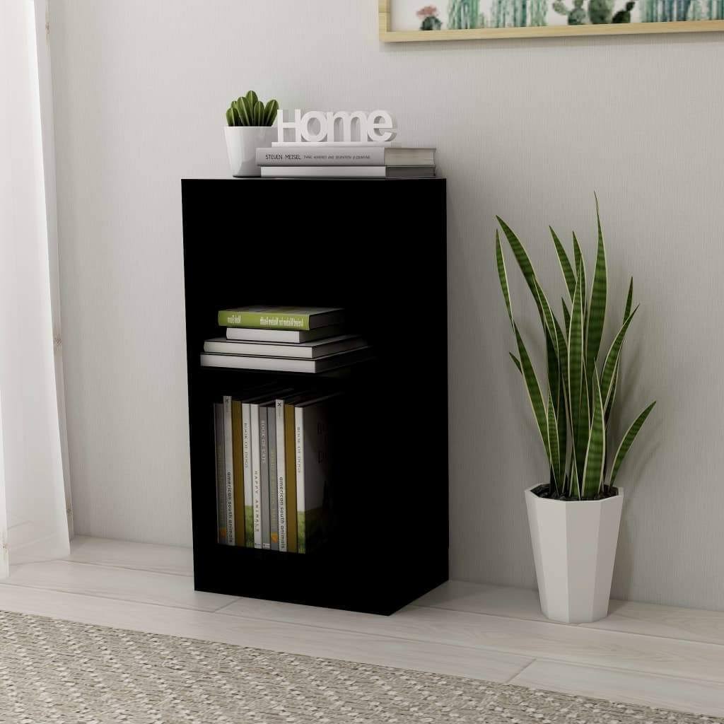 White and Sonoma Oak 4-Tier Book Cabinet D145