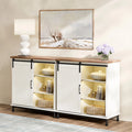 70" Farmhouse TV Stand with Sliding Barn Door B515768