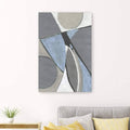 Geometric Canvas Giclee Blue 24x22 x 3& Polyester S9552