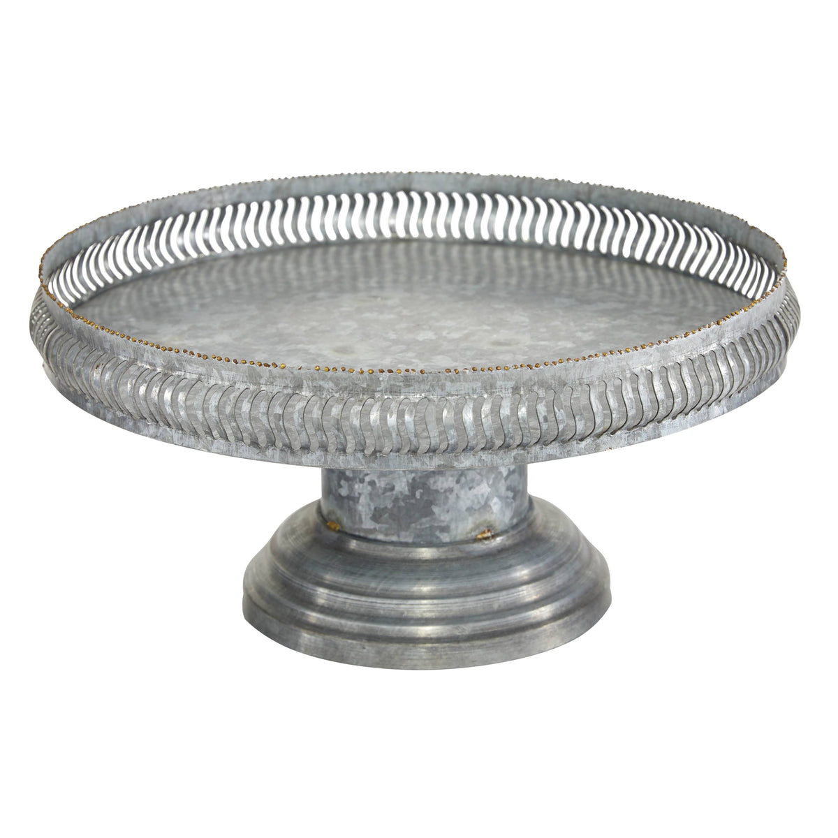 Round Gold Metal Set of 2 Cake Stand P392
