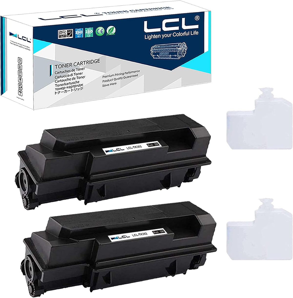 2-Pack Black Toner Cartridge for Kyocera FS-4020DN Y863