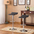 Chrome Adjustable Swivel Stools, Set of 2, Black Z613114