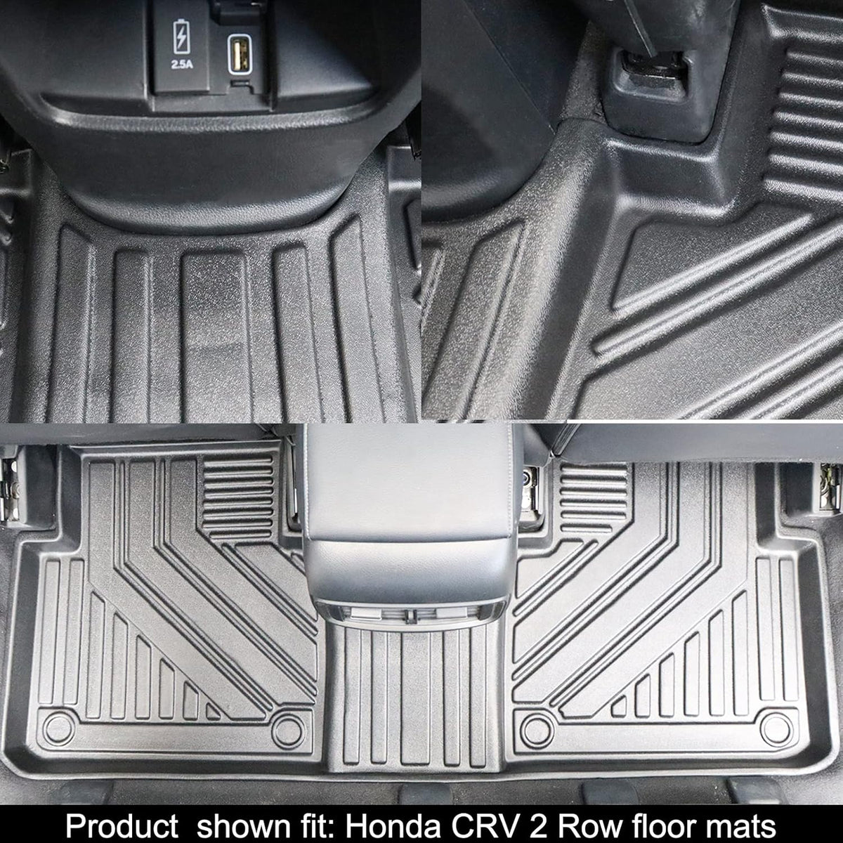 Black All-Weather Rubber Floor Mats K50794