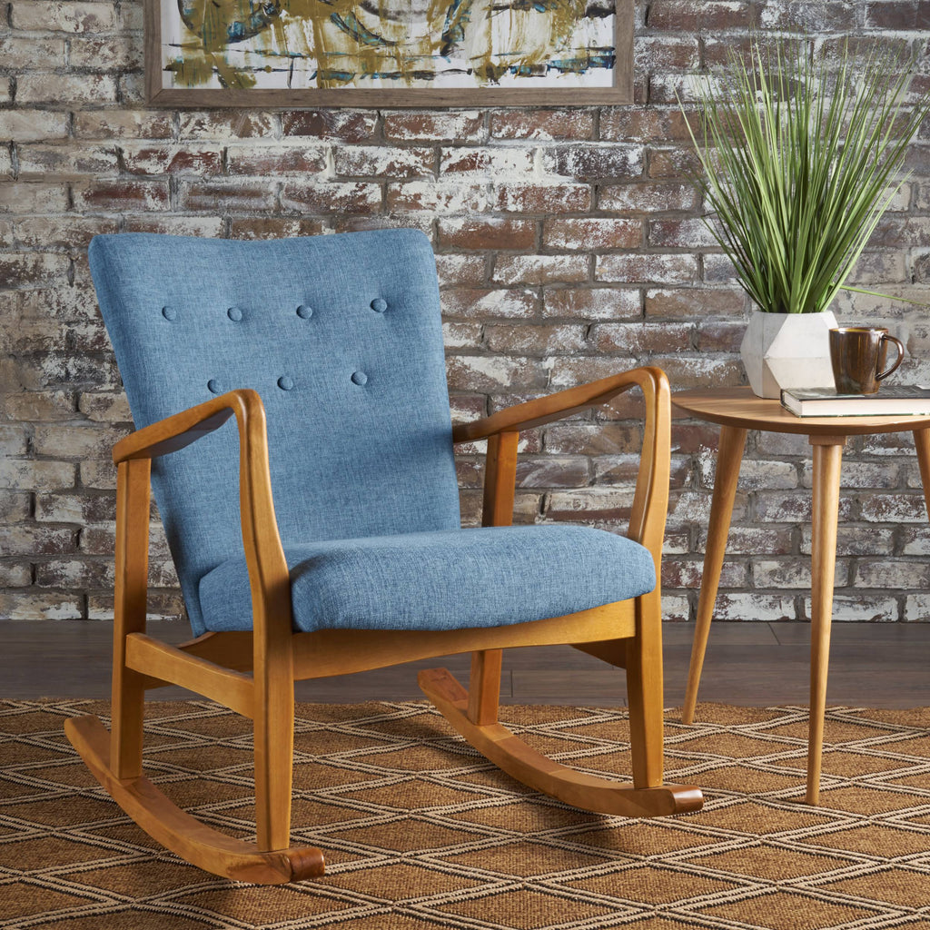 Grey Fabric Rocking Chair N996003
