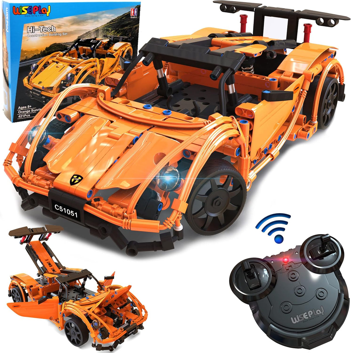 380pcs RC Car Building Kit for Kids Ages 8-12 P835