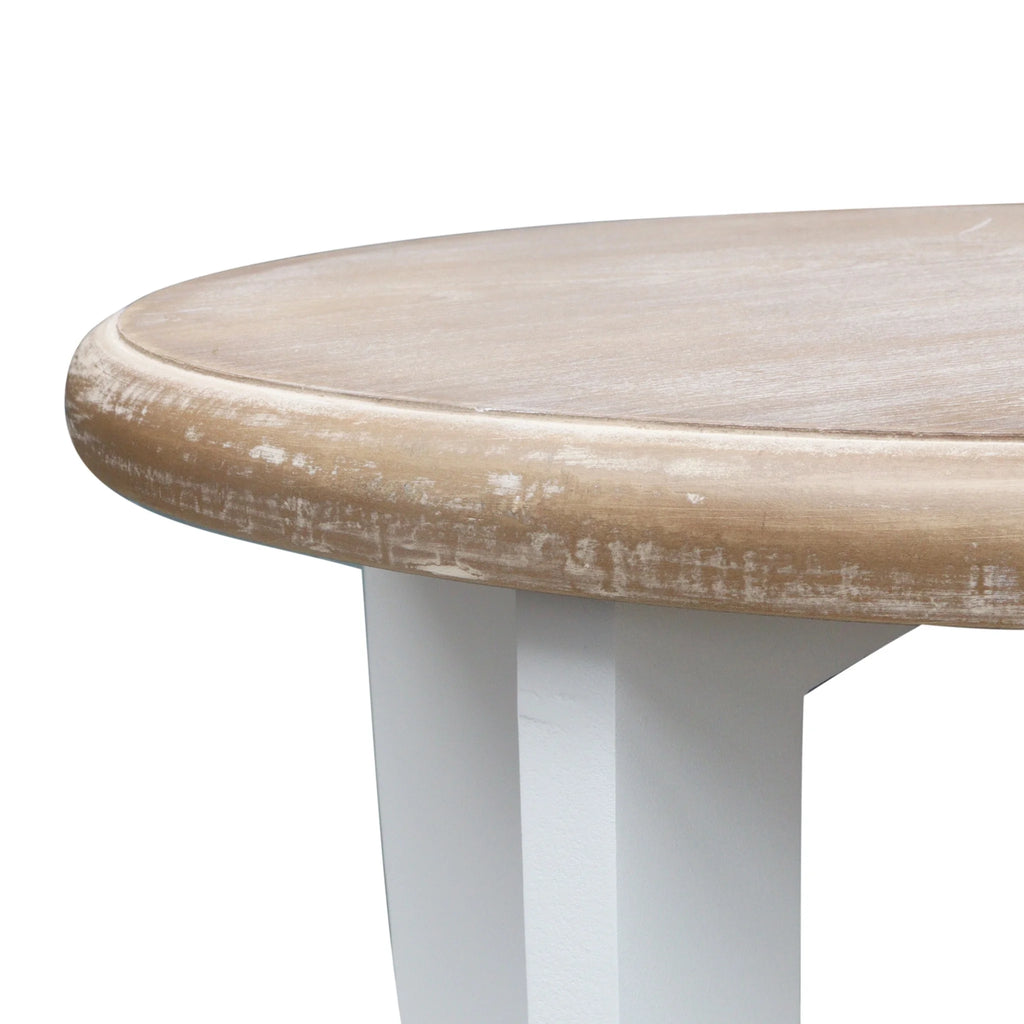 2 Tiers Wooden Round End Table K950104