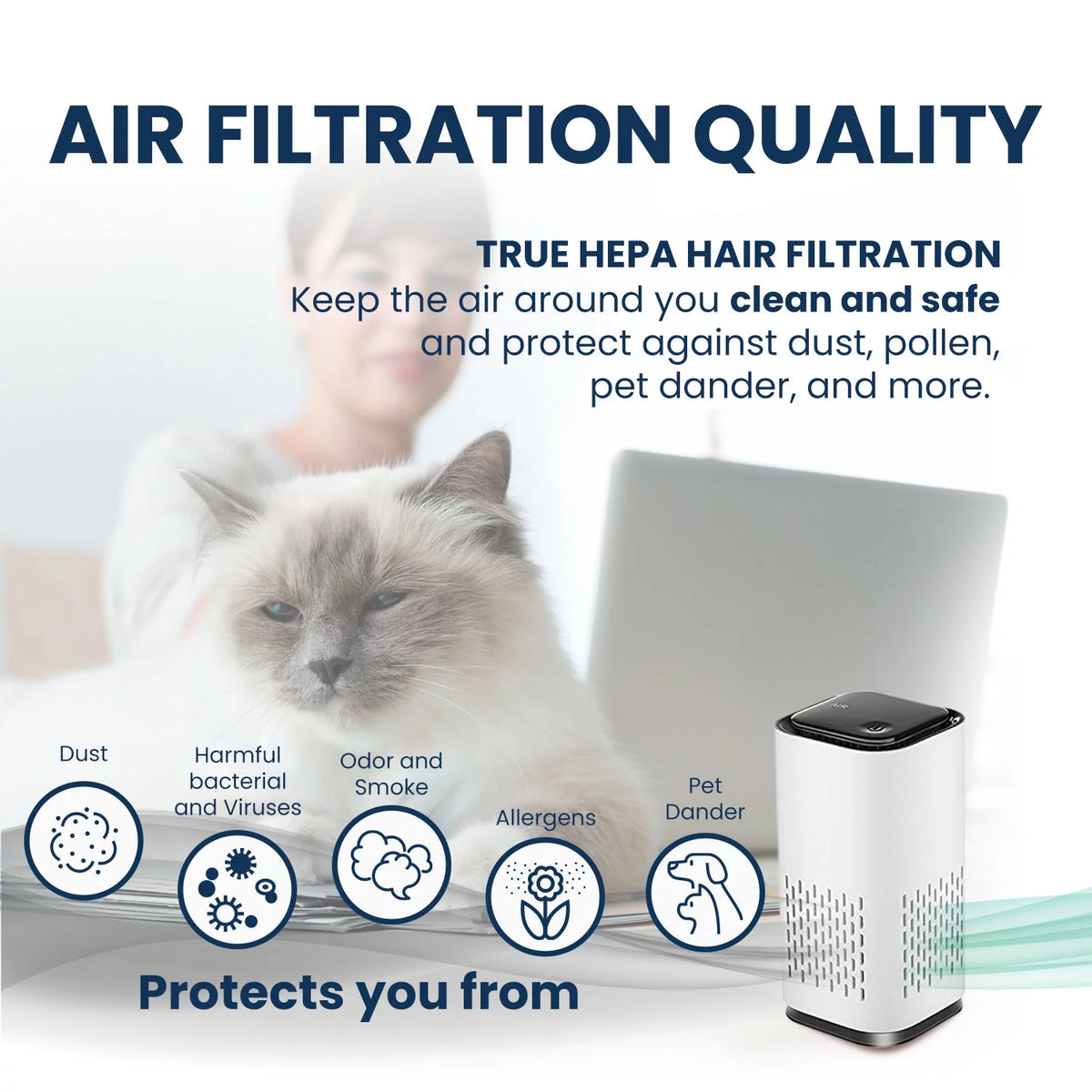 HEPA USB-C Powered Air Purifier J488