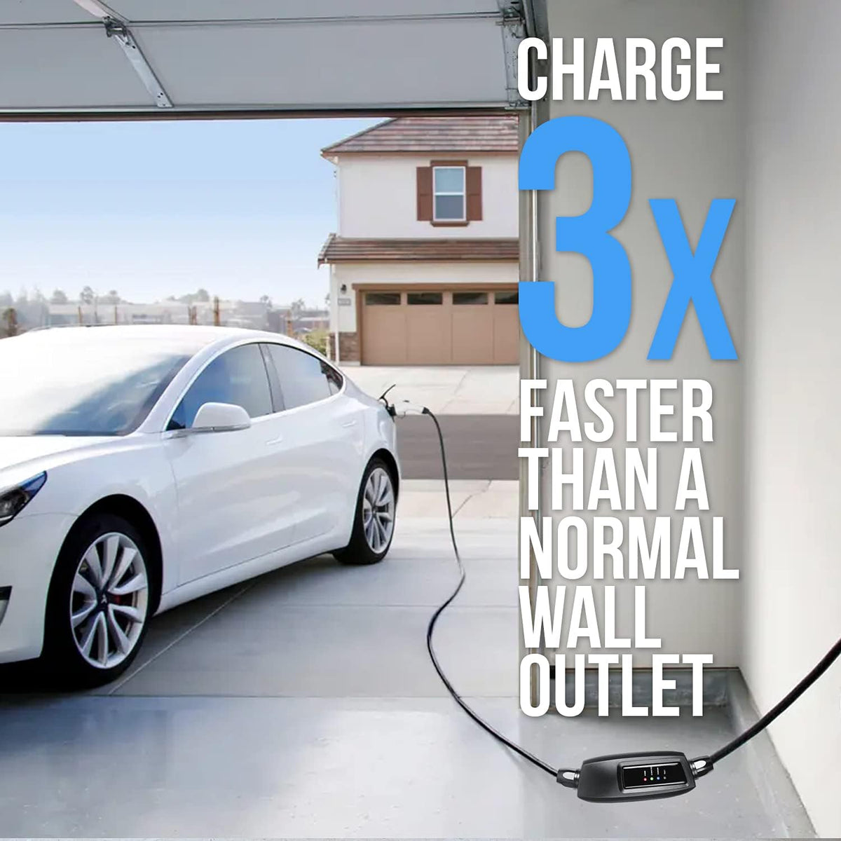110V 16 Amp Level 1 EV Charger with 21ft Extension Cord A904