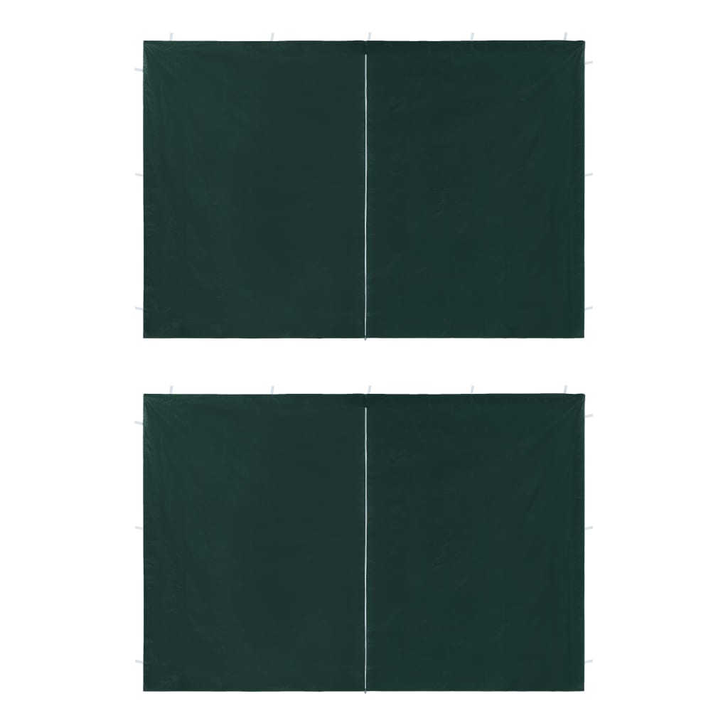 Green PE Party Tent Sidewall 2 pcs with Zipper C10435