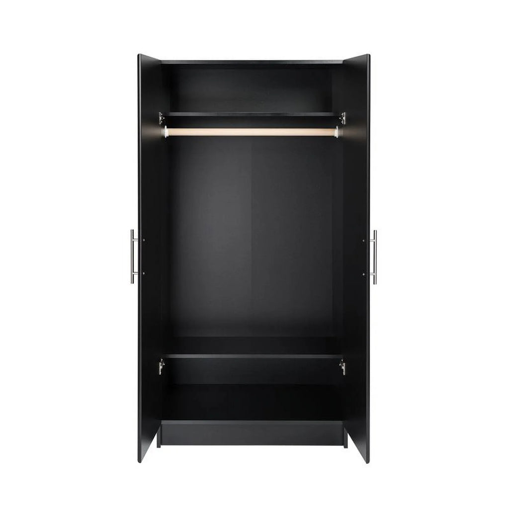 32" Contemporary Black Wardrobe Cabinet J508