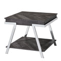 Dark Gray Wood and Laminate End Table J7996