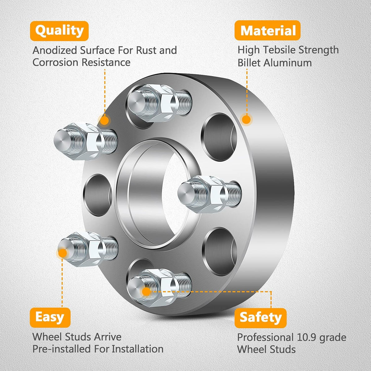 5x100 to 5x112 Wheel adapter 10mm with 14x1.5 Studs 5 lug hubcentric 2PCS H696109