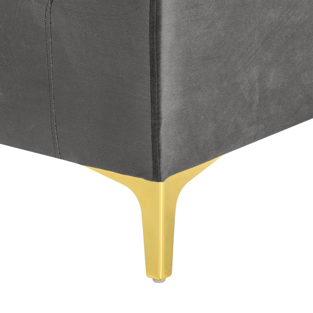 Velvet L Shape Sectional Sofa with Storage Ottoman O448