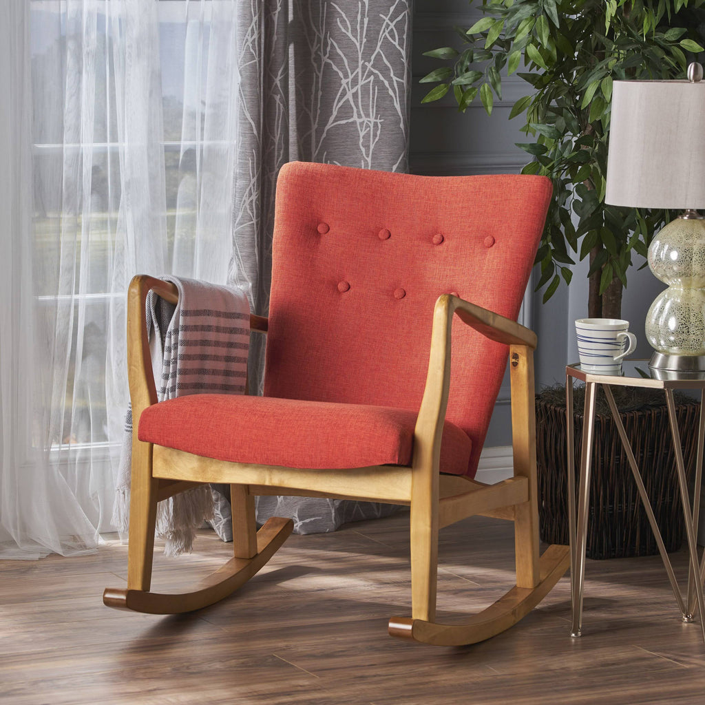 Grey Fabric Rocking Chair N996003