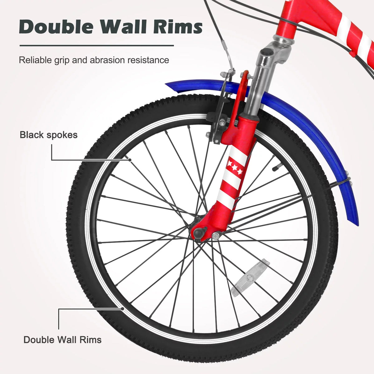24 Inch 7-Speed 3 Wheels Folding Tricycle N706093