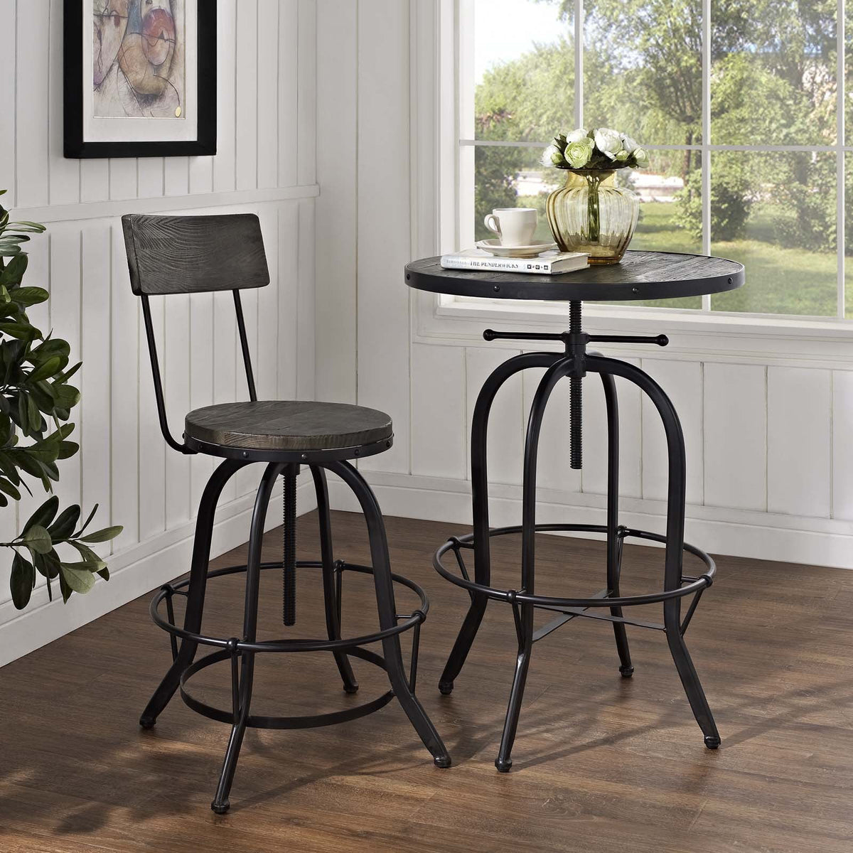 Black Wood Bar Stool M95955