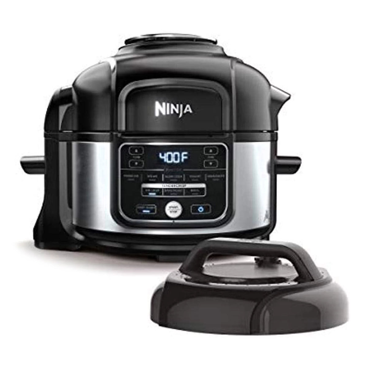 9 in 1 Pressure Cooker and Air Fryer with Nesting Rack, Silver I7336