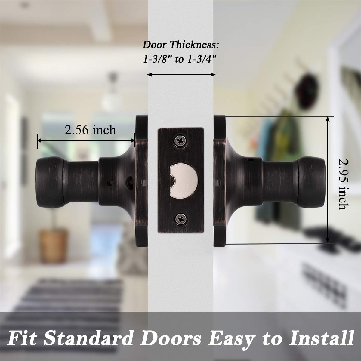 5 Pack Oil Rubbed Bronze Interior Door Lever G47198