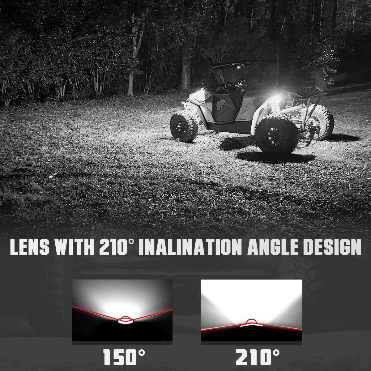 White LED Rock Lights 12PCS Underbody Lights Q380
