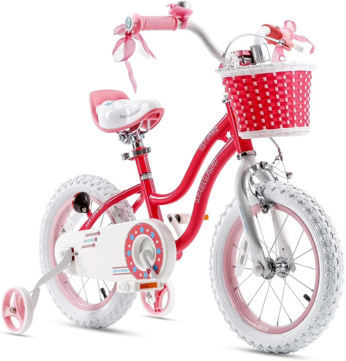 16 In. Blue Kids Bike with Basket Training Wheels Kickstand F125025