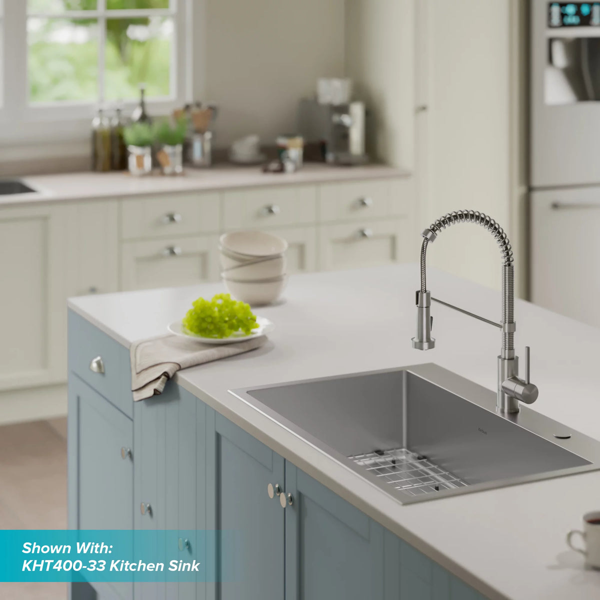 Single Handle Pull Down Kitchen Faucet Stainless Steel T65847