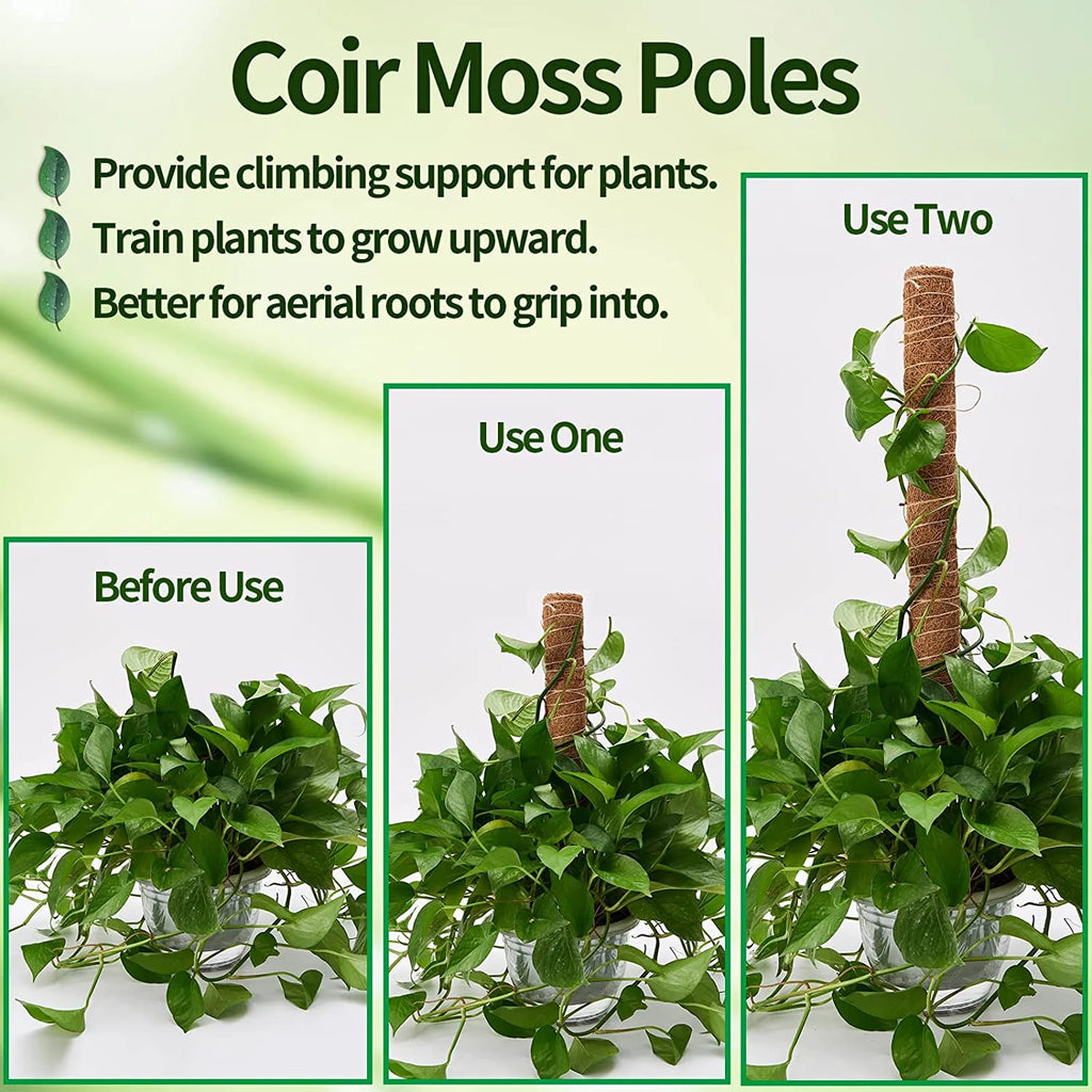 4 PCS Coir Plant Support Pole for Climbing Plants U8494