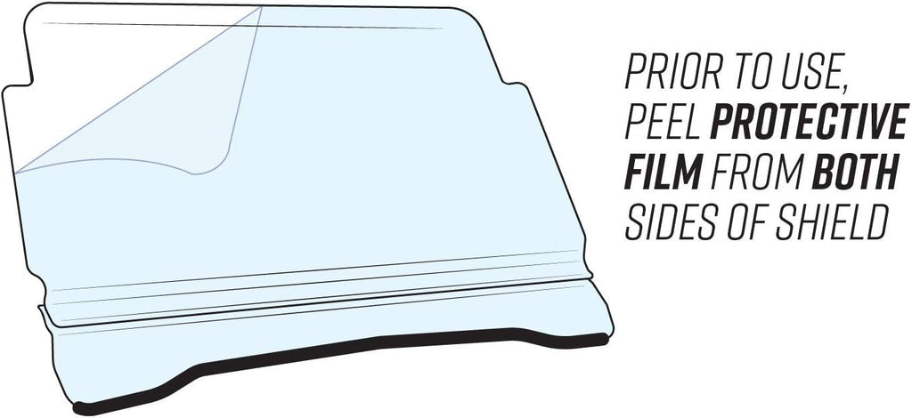 Flip Down Front Windshield, 1/4" Polycarbonate L2395