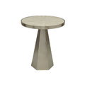 Antique Nickel Side Table with Radial Bone Top V251932