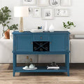 Wooden Console Table with Wine Rack and Open Shelf H177162