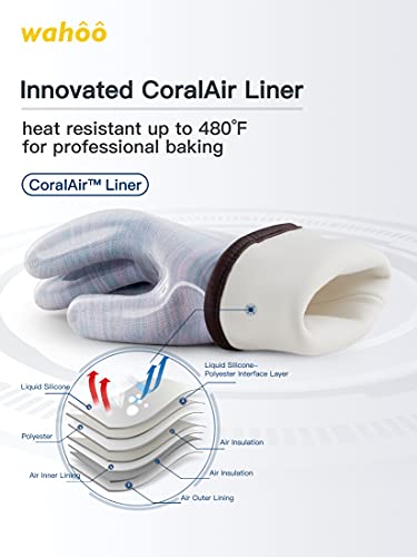 Purple M/8 Heat Resistant Silicone Oven Gloves T50346