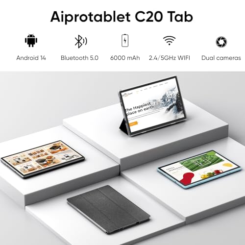 10 inch Android 14 Tablet 6GB RAM 64GB ROM Black Y204732