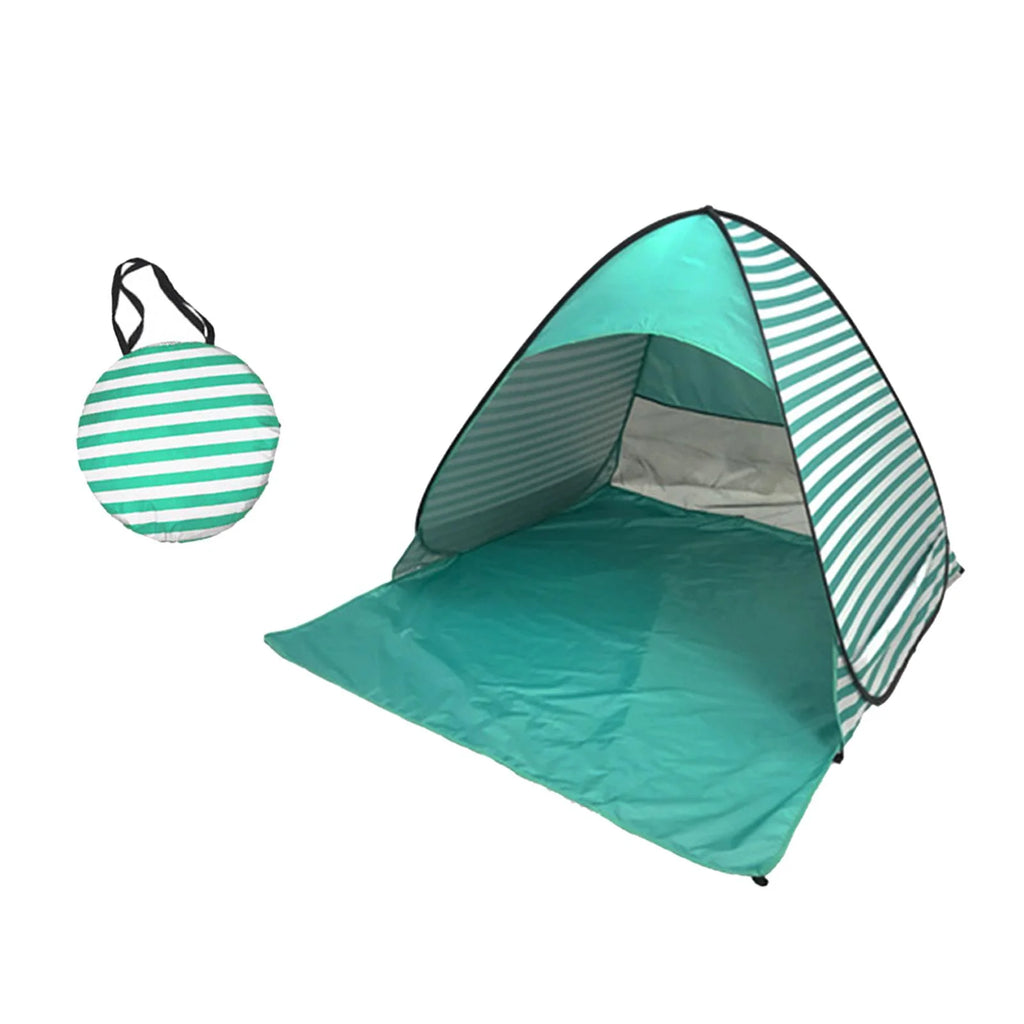 Green Stripes Automatic Beach Tent K8725