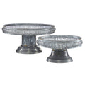 Round Gold Metal Set of 2 Cake Stand P392