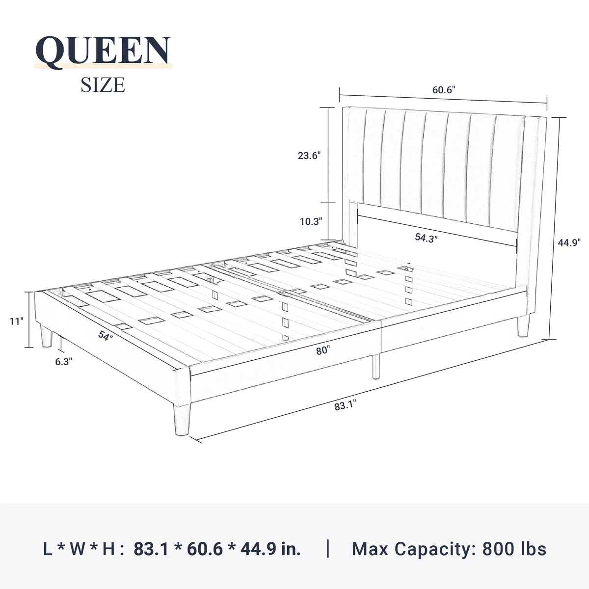 Queen Size Pink Velvet Upholstered Bed Frame V58825