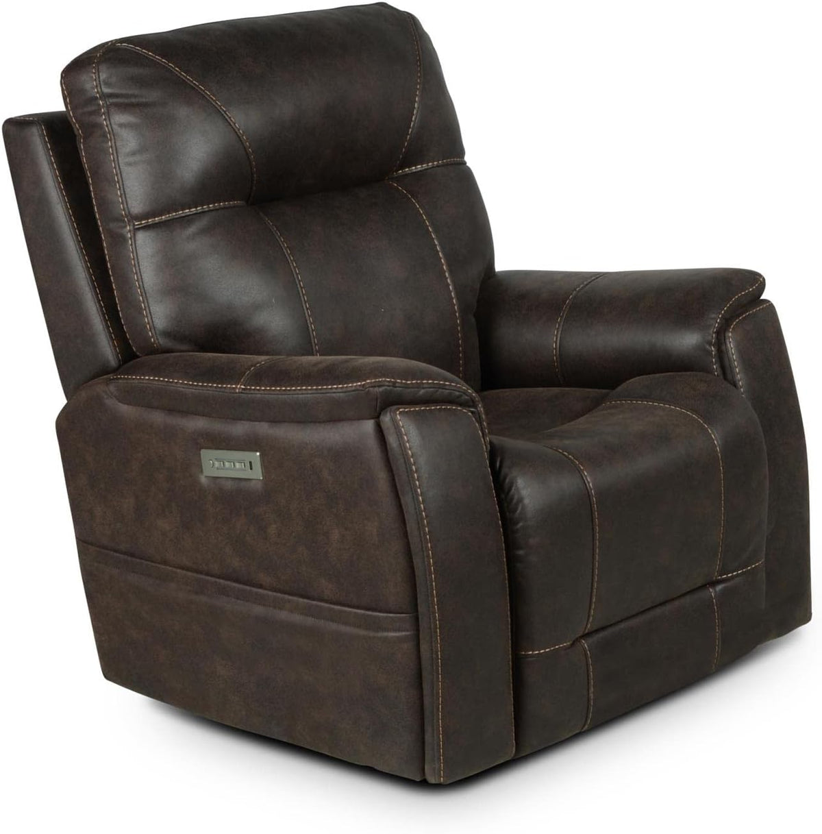 Saddle Brown Leatherette Power Recliner Chair G625