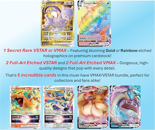 5 Pokemon Card VMAX VSTAR Bundle Z328