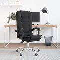 Black Velvet Massage Reclining Office Chair R1703