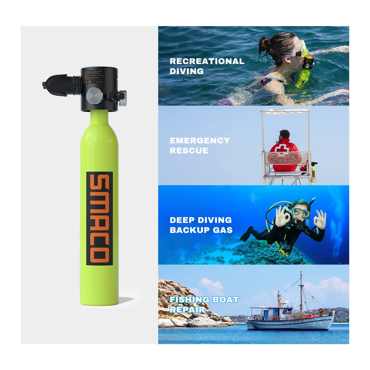Green 0.5L Mini Scuba Tank T836382