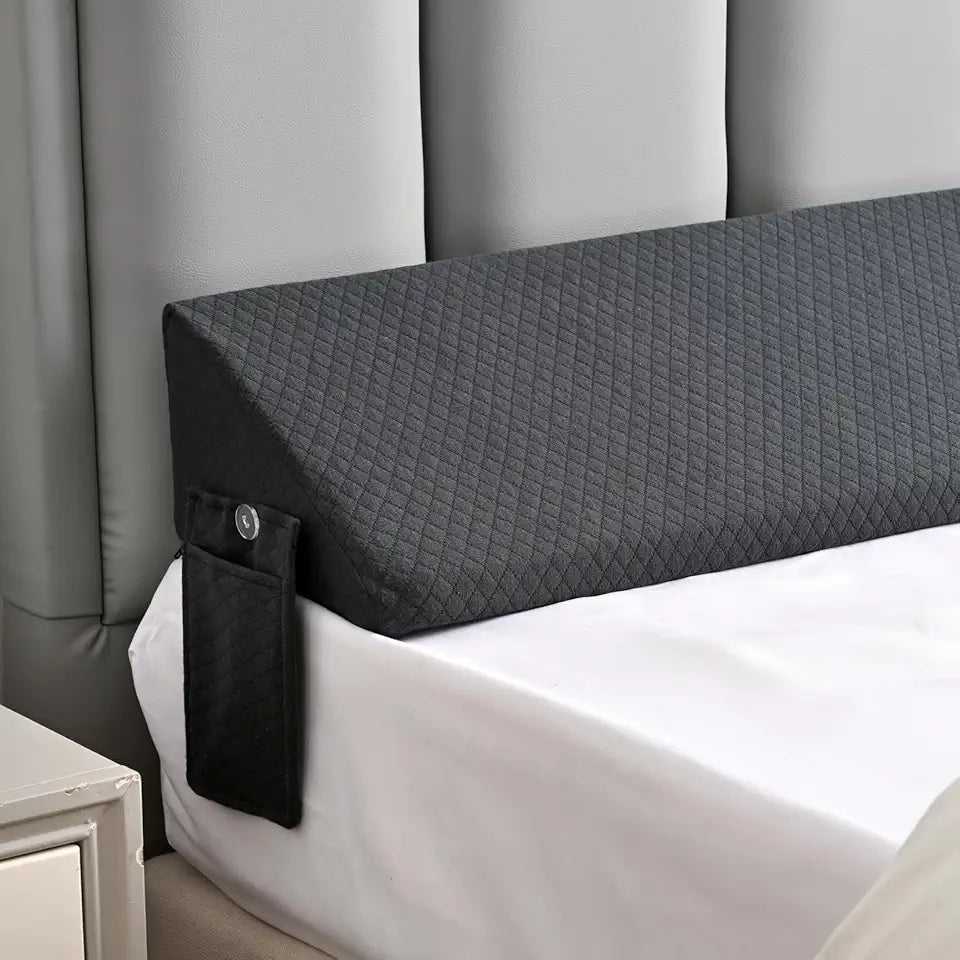 King Size Wedge Pillow for Headboard Gap Filler Grey K7172