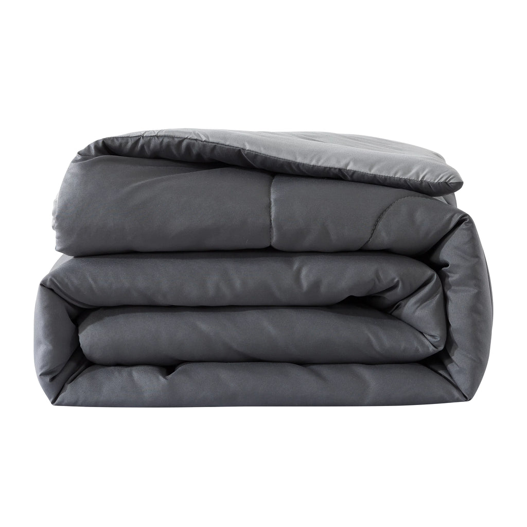 Blue Check Reversible 7-Piece Queen Comforter Set with Sheets F4402