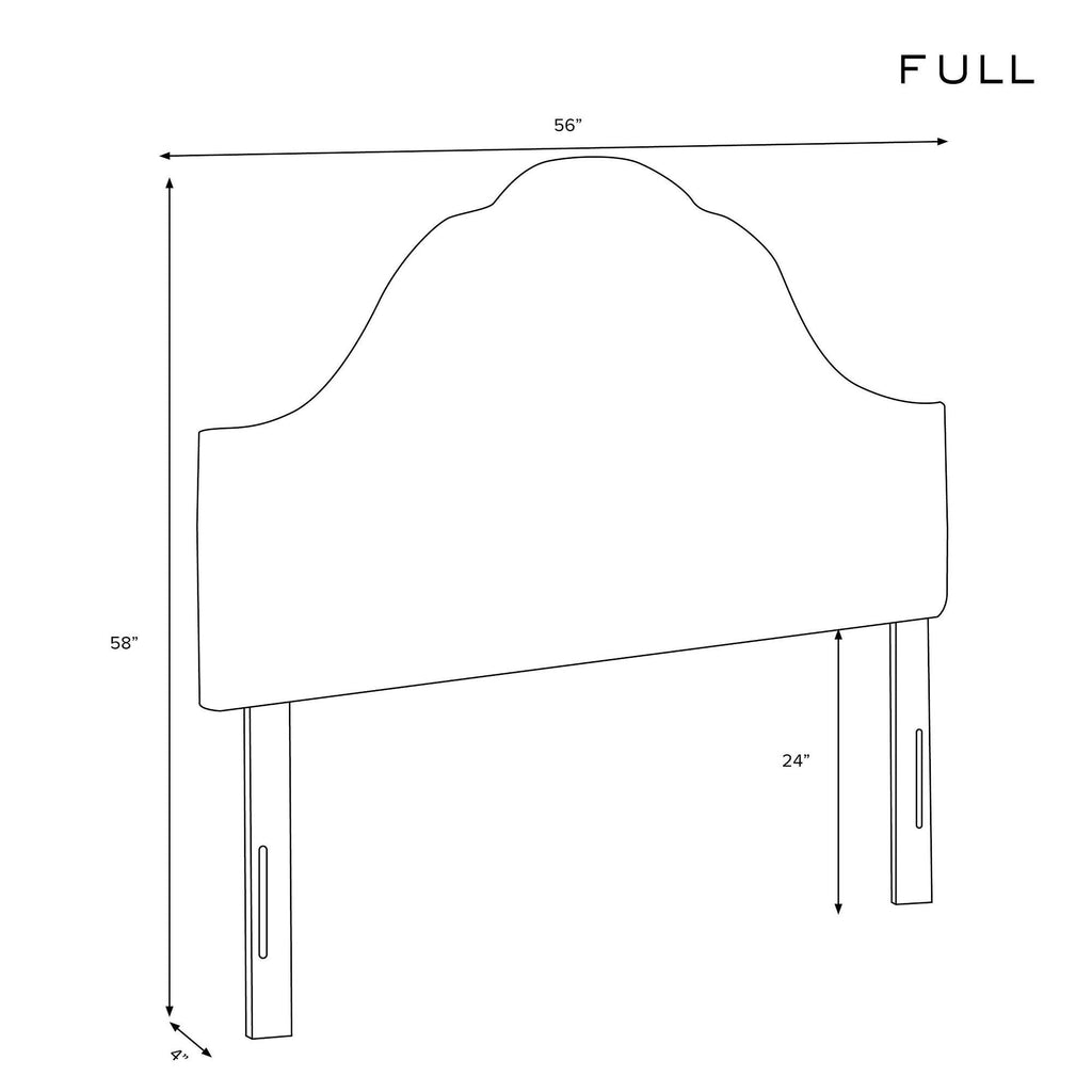 Arched Headboard Pink Cream Tropical Grass U529