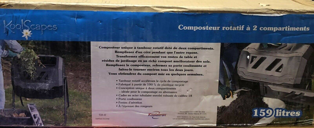 42 Gallon 2-Chamber Tumbling Composter C6672