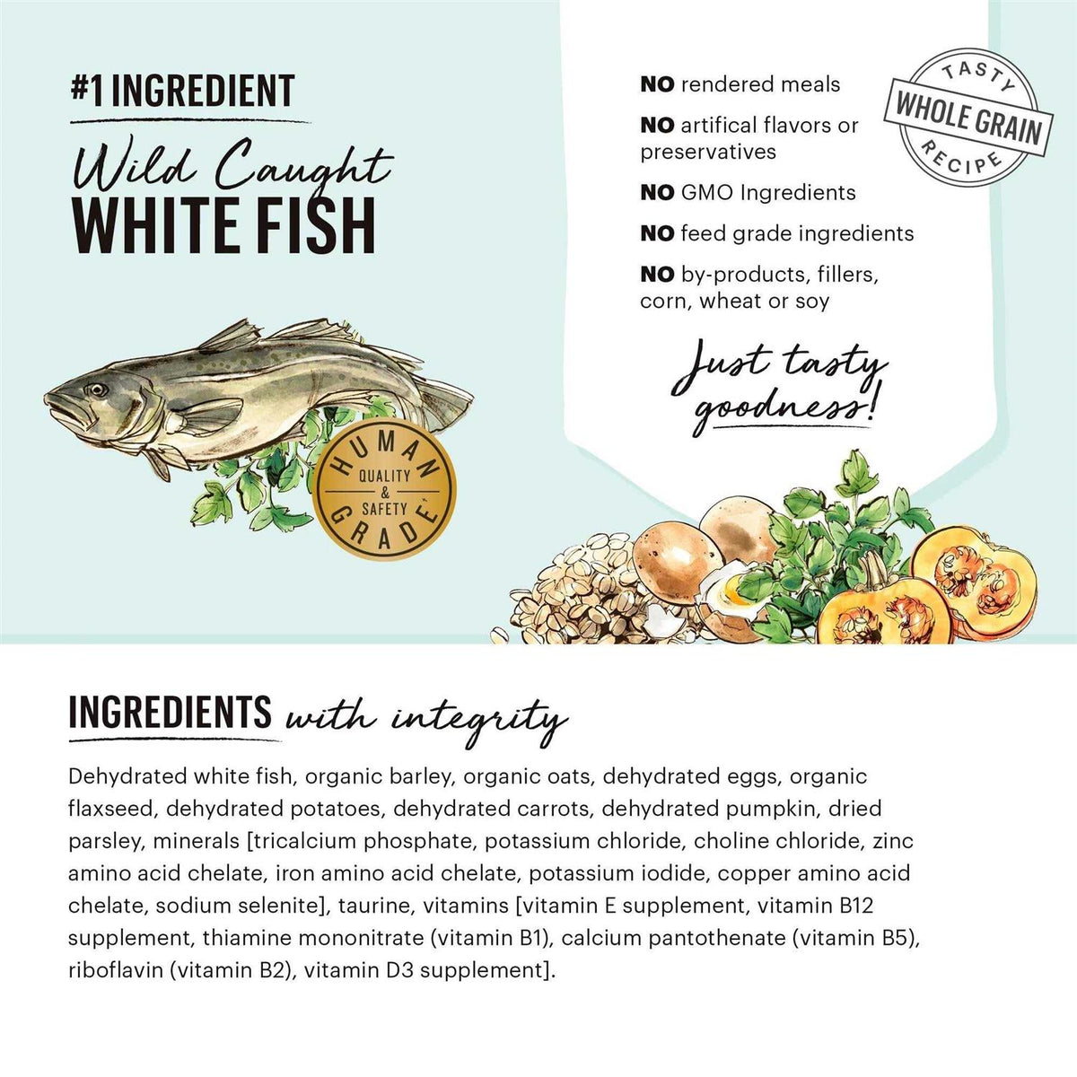 Whole Grain Fish & Oat Dehydrated Dog Food L3529