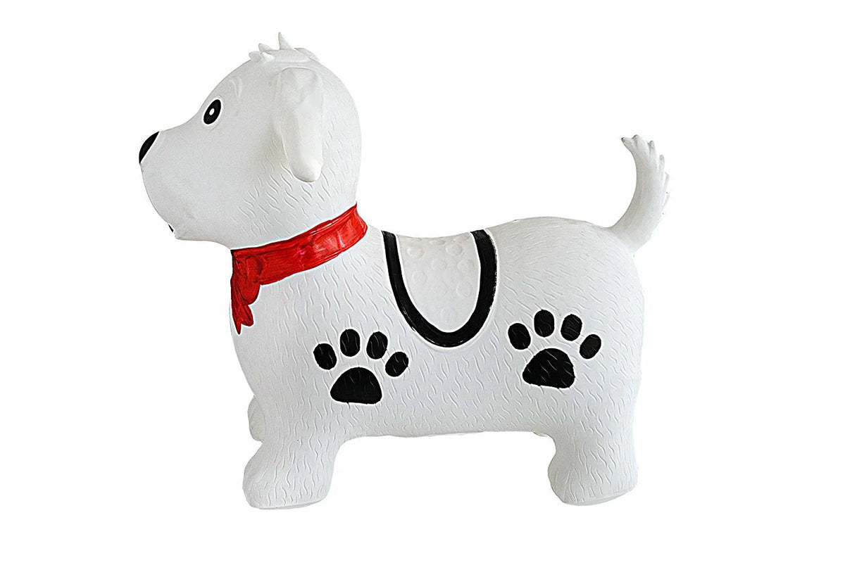Black & White Dog Inflatable Hopper Toy with Pump B5463