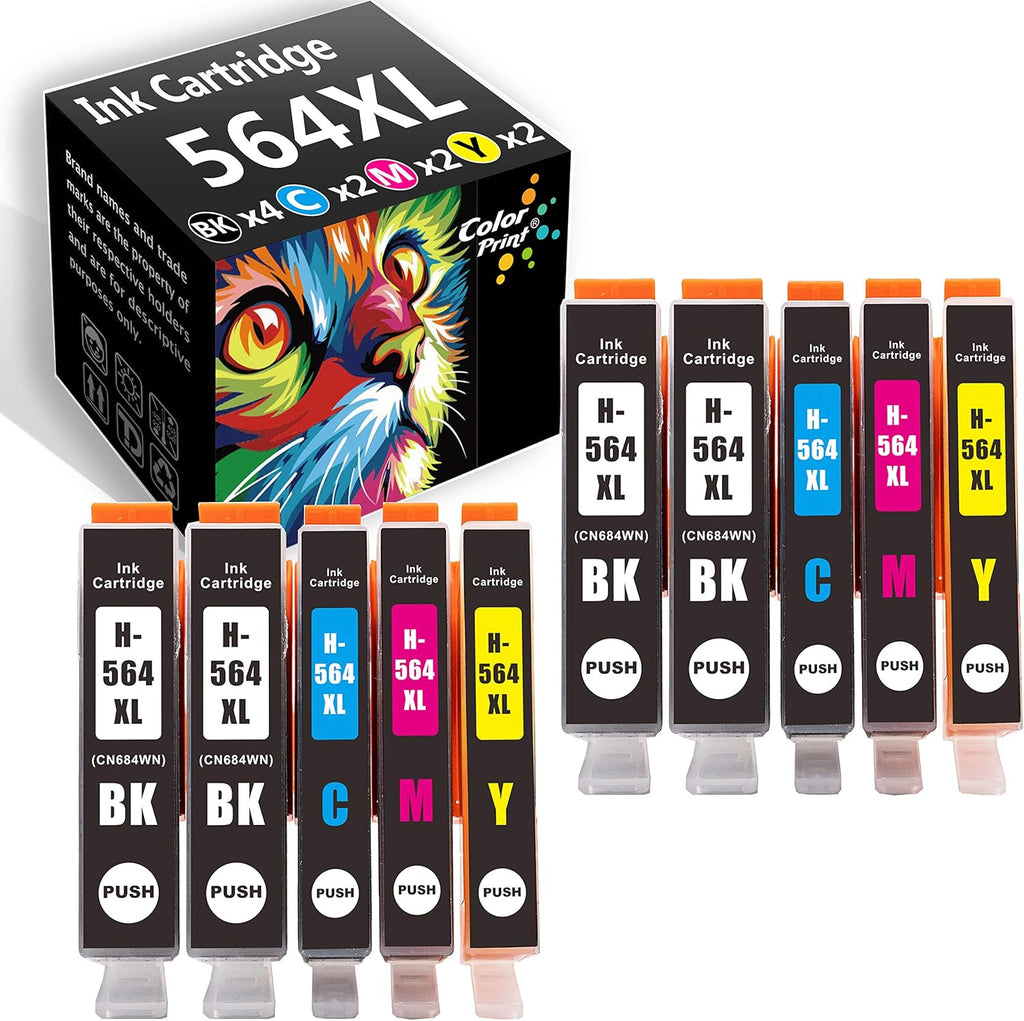 Compatible Ink Cartridge Replacement 10-Pack for DeskJet Officejet Printer N817