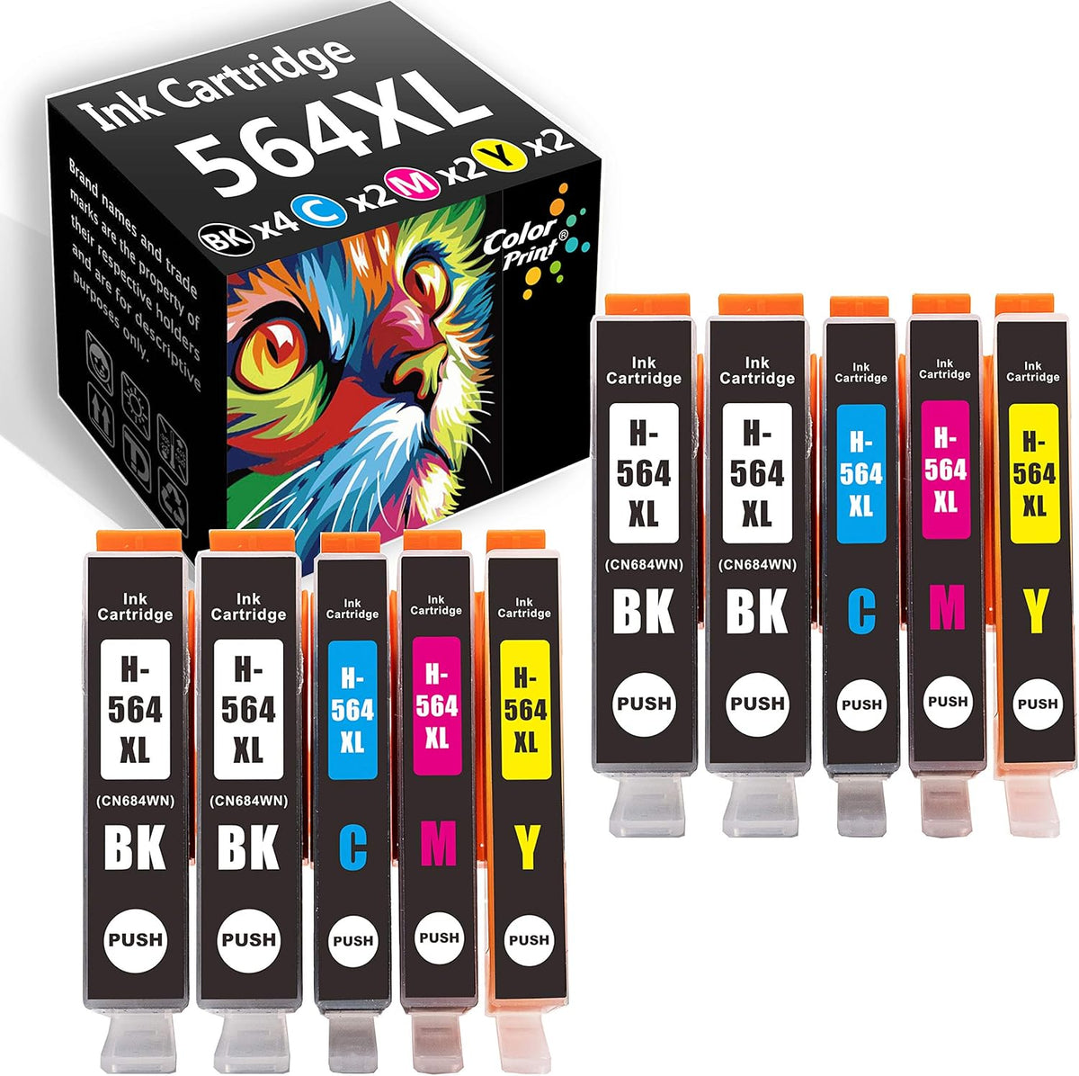 Compatible Ink Cartridge Replacement 10-Pack for DeskJet Officejet Printer N817