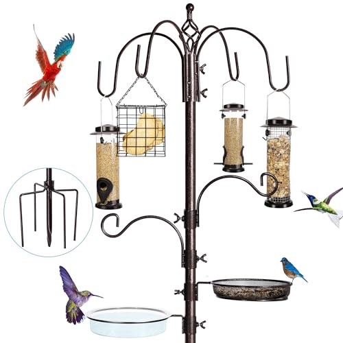 6-Hook Bird Feeding Station Kit with 4 Feeders Q6087