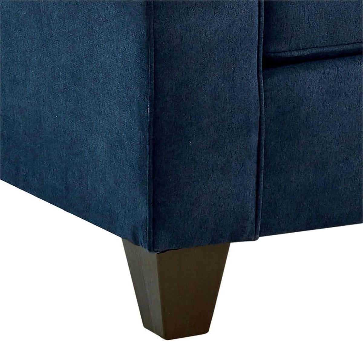 Navy Wood and Fabric Sofa C7330